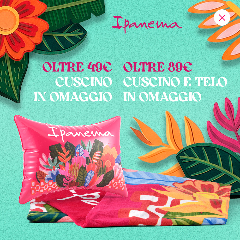 Promo Cuscino e Telo Mare 2026 Ipanema
